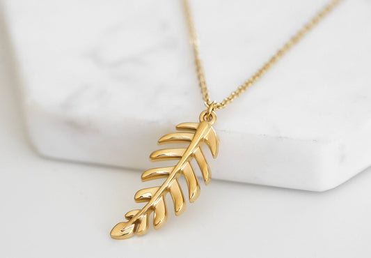 Goddess Collection - Laurel Leaf Drop Necklace
