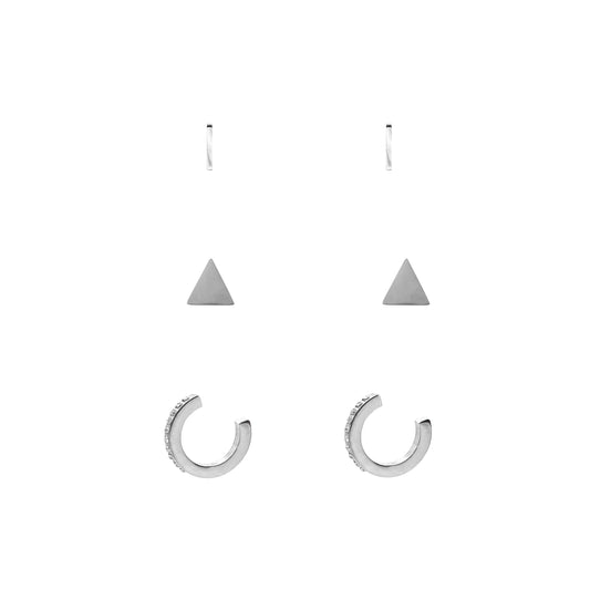 Goddess Collection - Silver Piper Earring Set