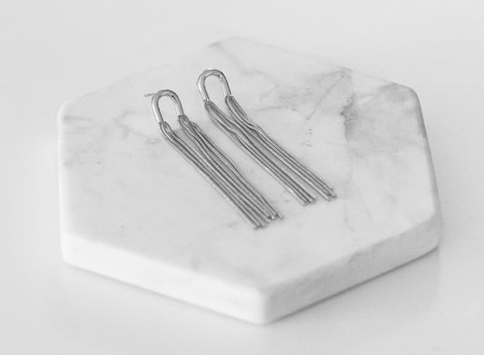 Poppy Collection - Silver Earrings