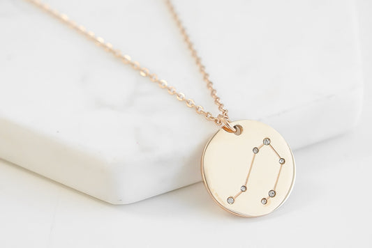 Zodiac Collection - Rose Gold Libra Necklace (Sep 23 - Oct 22)