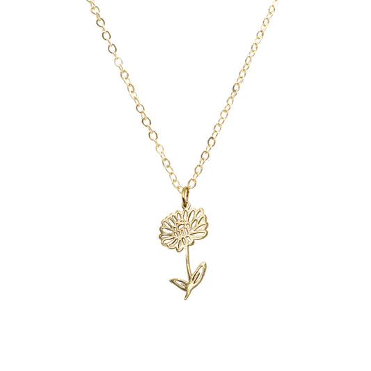 Birth Flower Collection - Chrysanthemum Necklace (November)