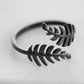 Goddess Collection - Black Laurel Leaf Ring