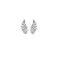 Goddess Collection - Silver Dainty Laurel Leaf Stud Earrings