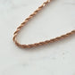 Goddess Collection - Rose Gold Ravel Necklace 2.5 MM