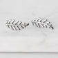 Goddess Collection - Silver Dainty Laurel Leaf Stud Earrings