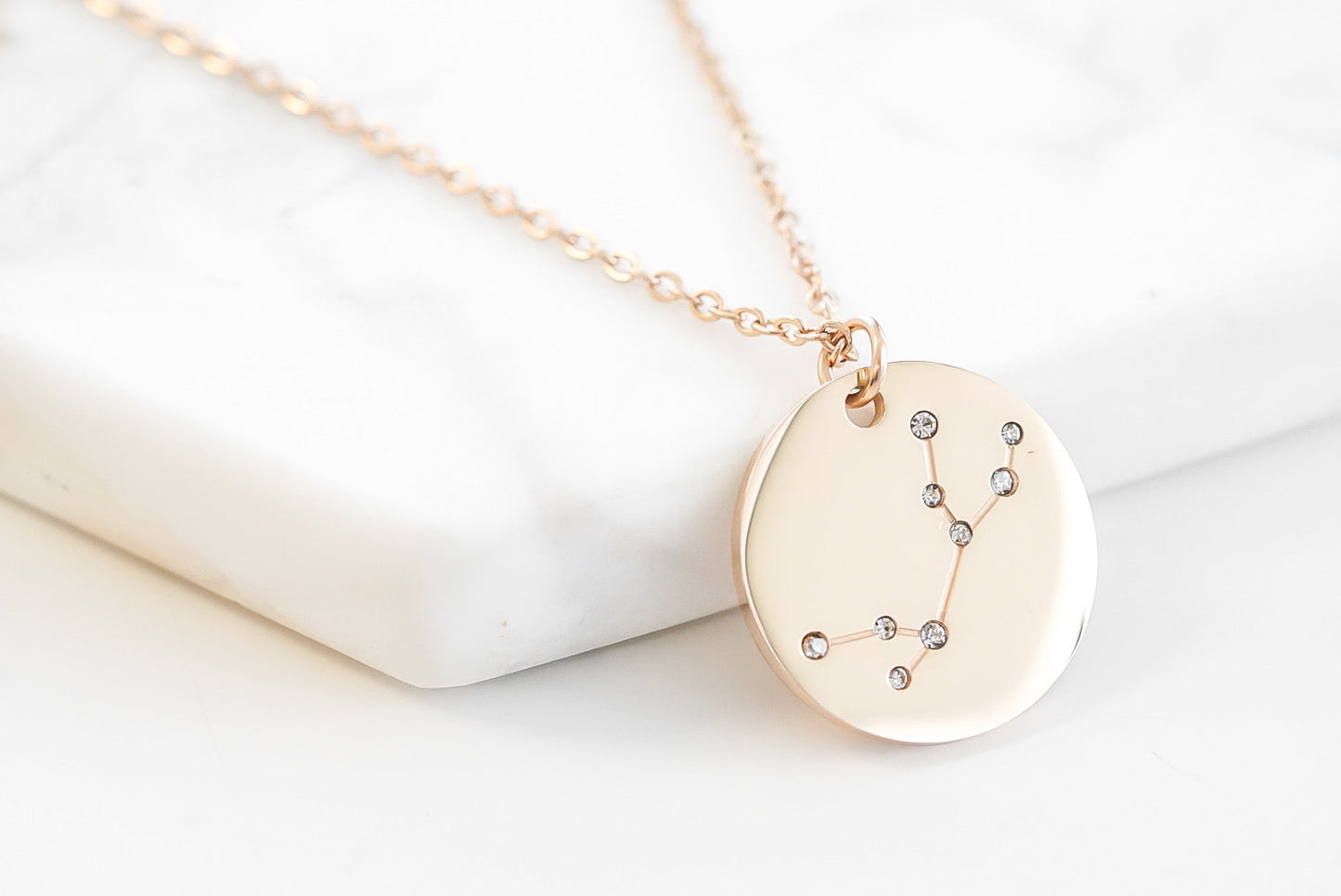 Zodiac Collection - Rose Gold Virgo Necklace (Aug 23 - Sep 22)