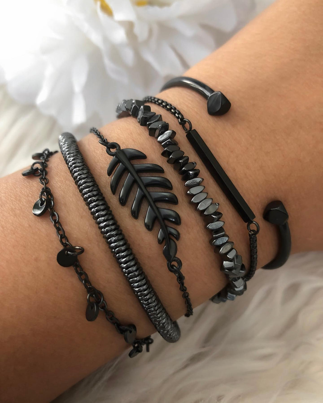 Goddess Collection - Black Charli Bracelet