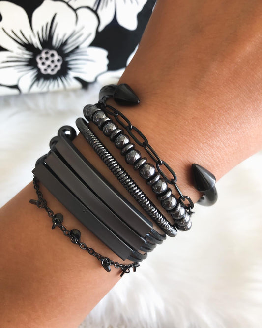 Goddess Collection - Black Mae Bracelet
