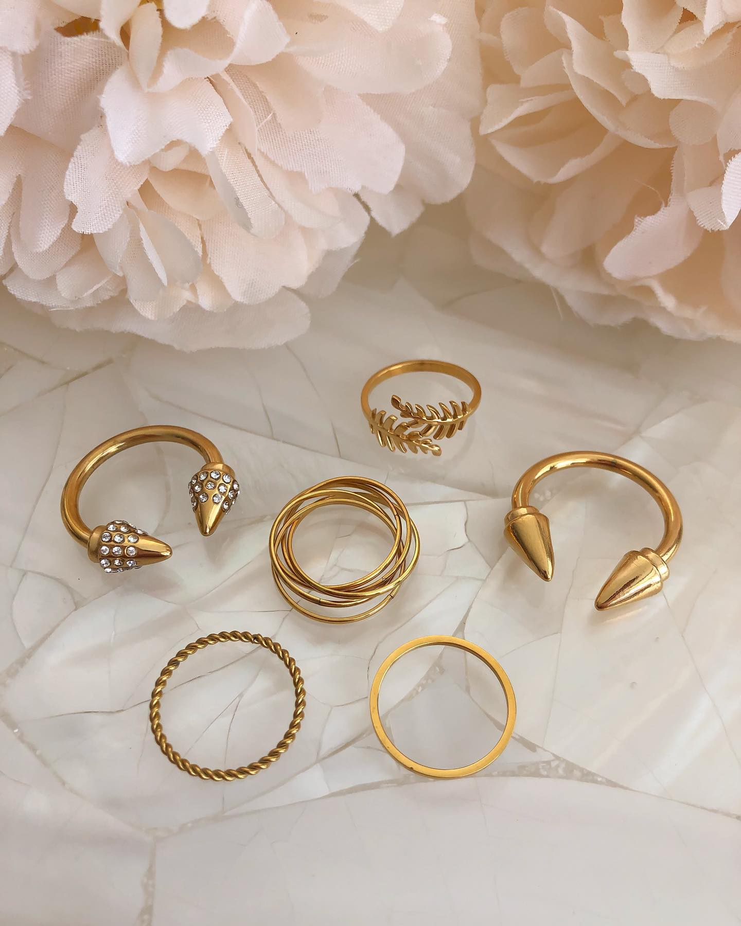Goddess Collection - Gold Ring Set
