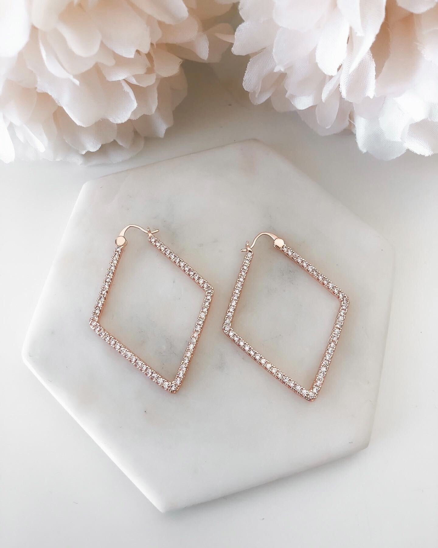 Goddess Collection - Rose Gold Bling Maddox Earrings