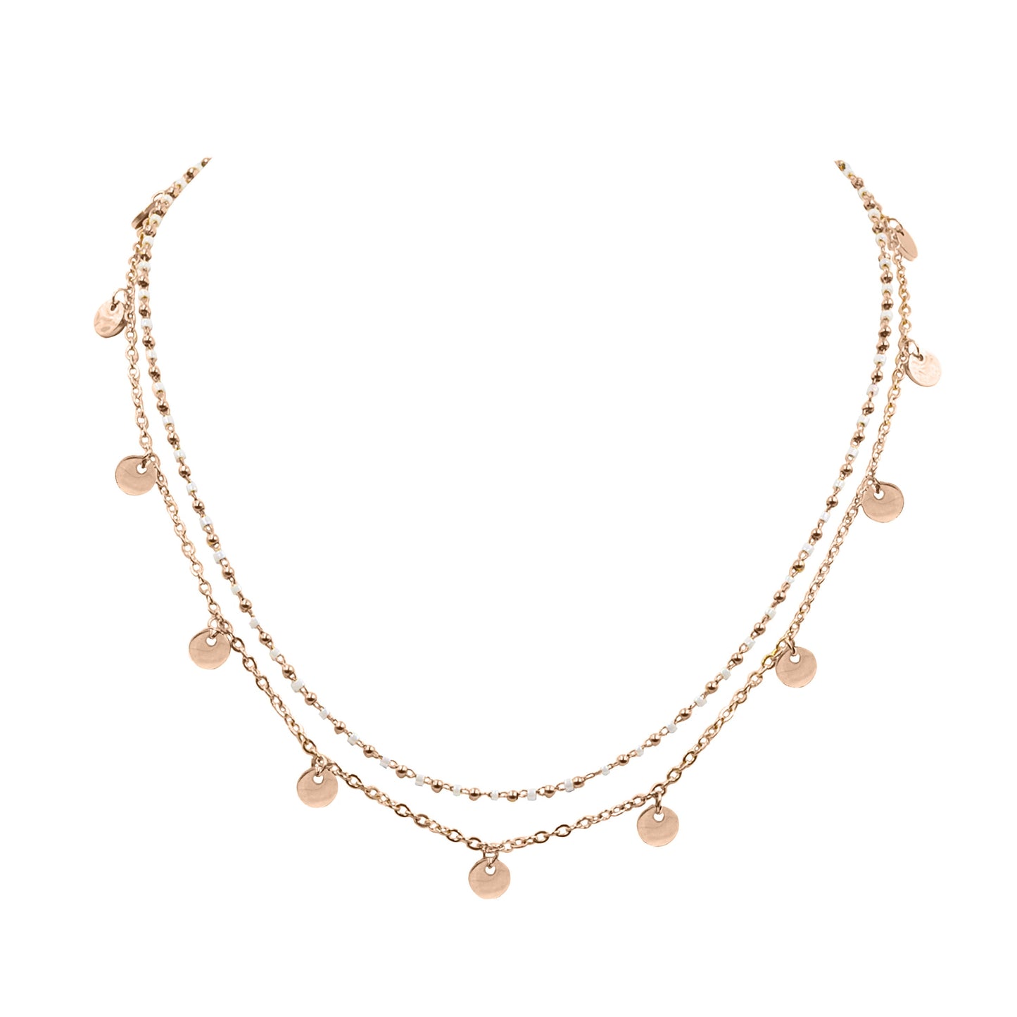 Goddess Collection - Rose Gold Calico Necklace