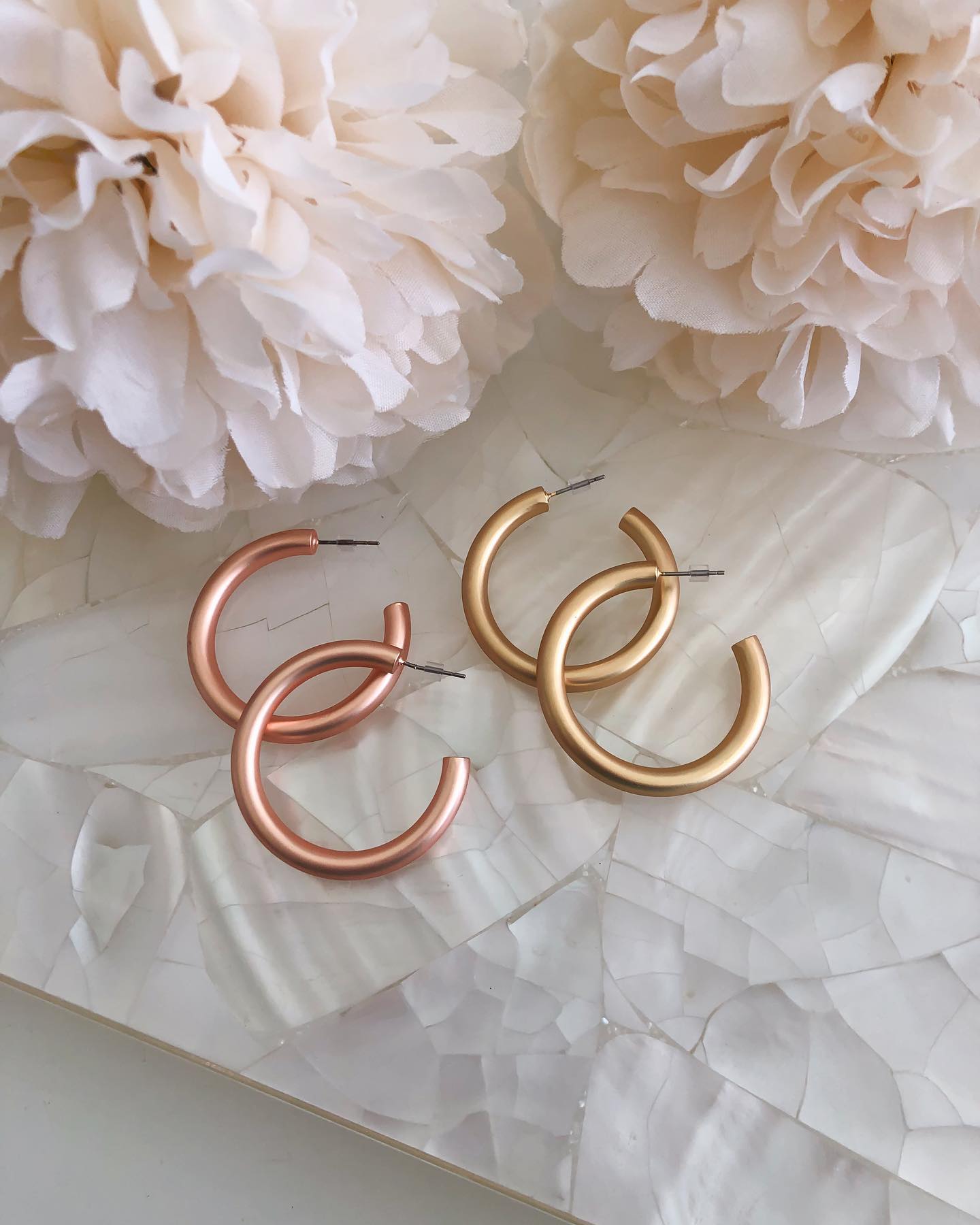Goddess Collection - Rose Gold Maira Earrings 1.5