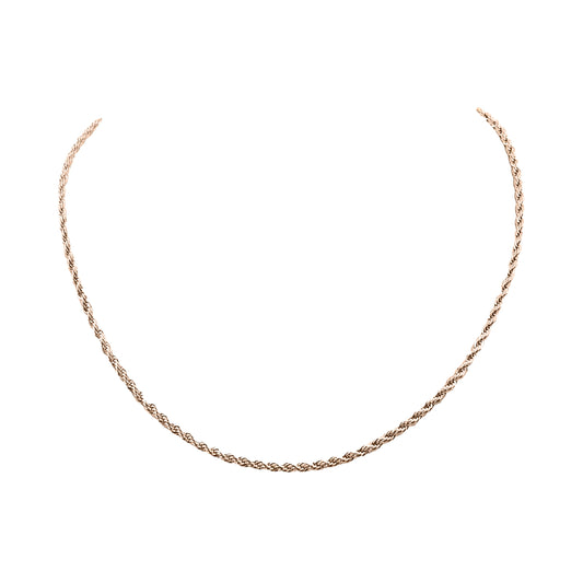 Goddess Collection - Rose Gold Ravel Necklace 1.5 MM
