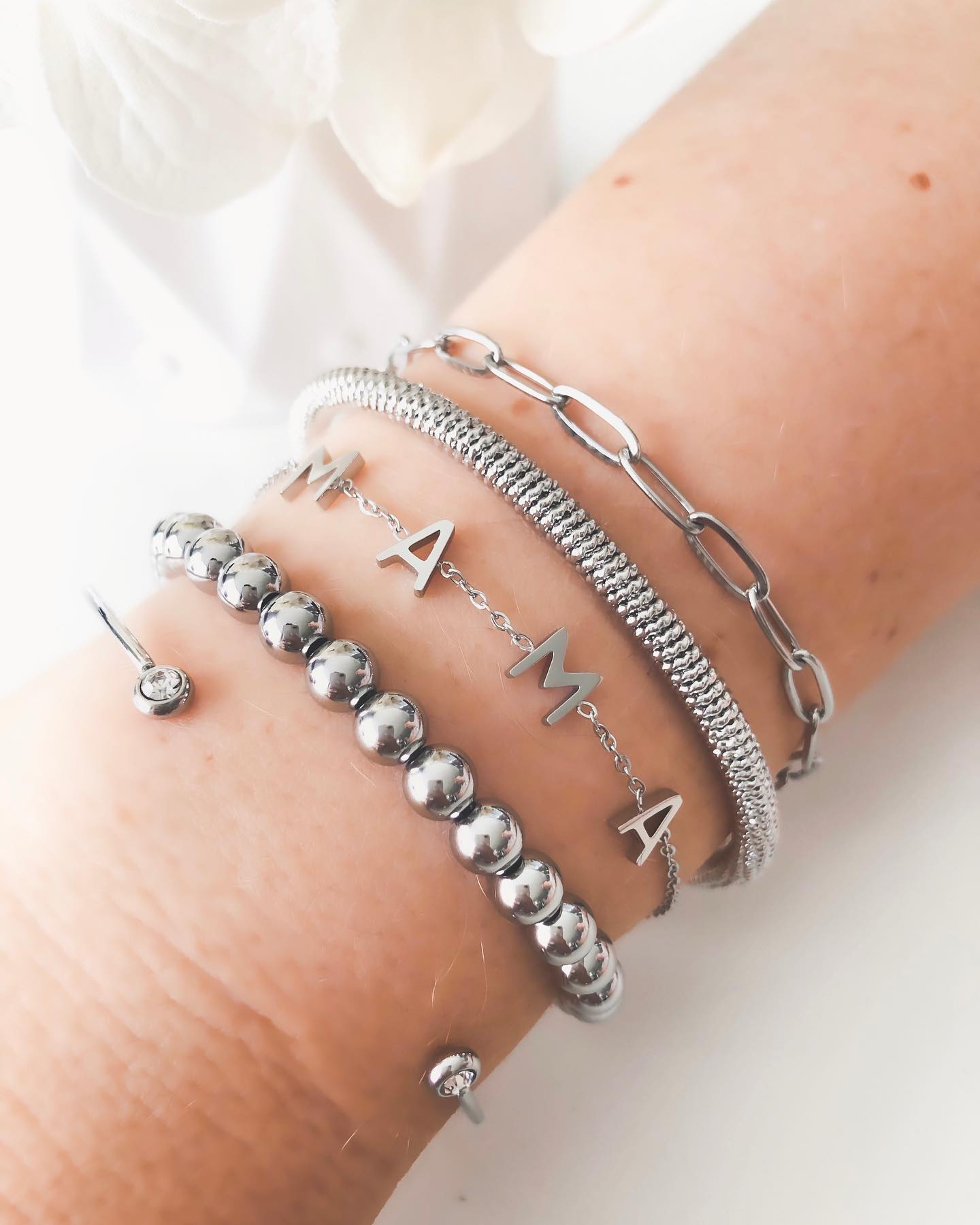 Goddess Collection - Silver Adira Bracelet
