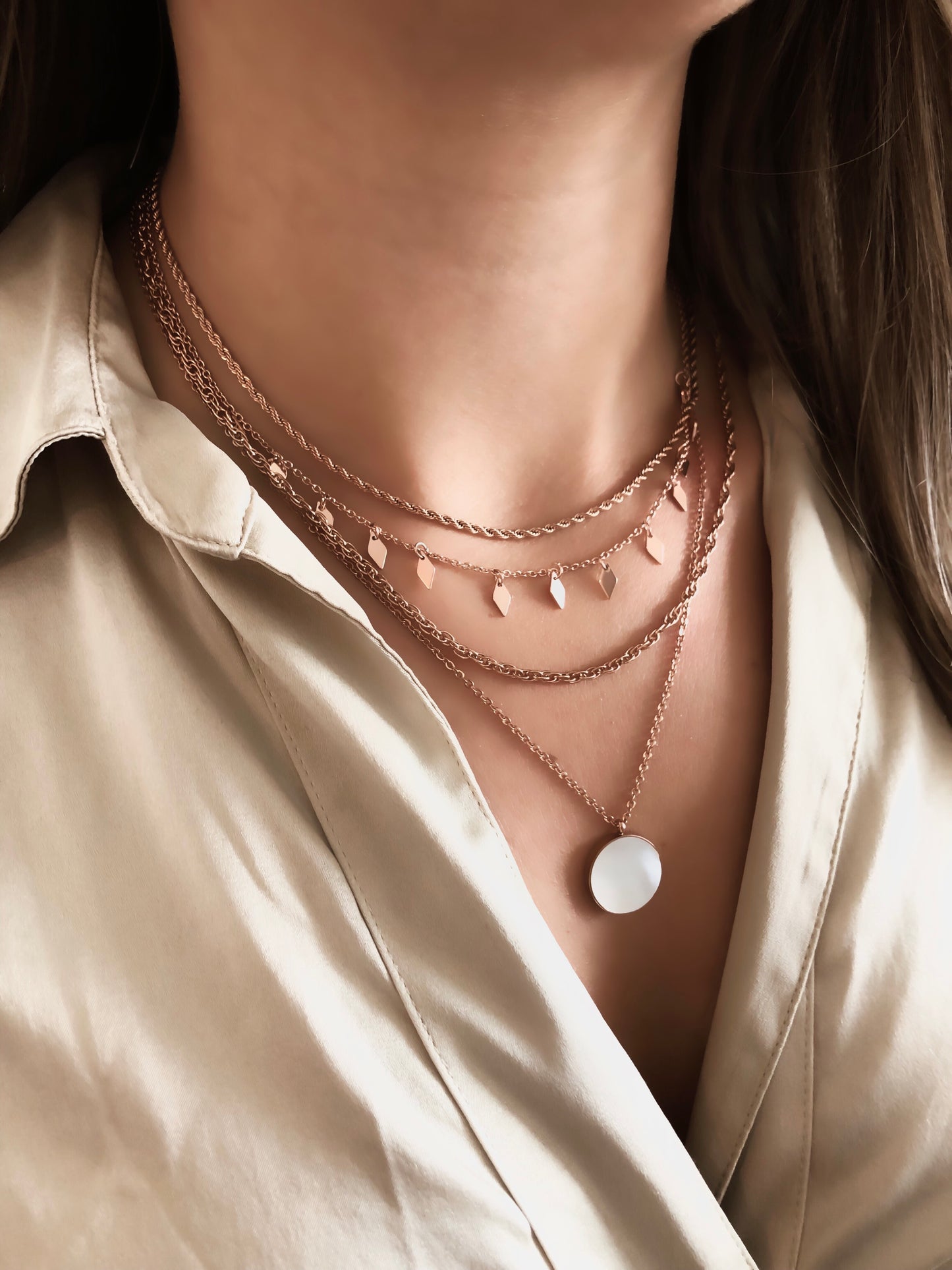 Maker Collection - Rose Gold Twisted Ornate Necklace Chain