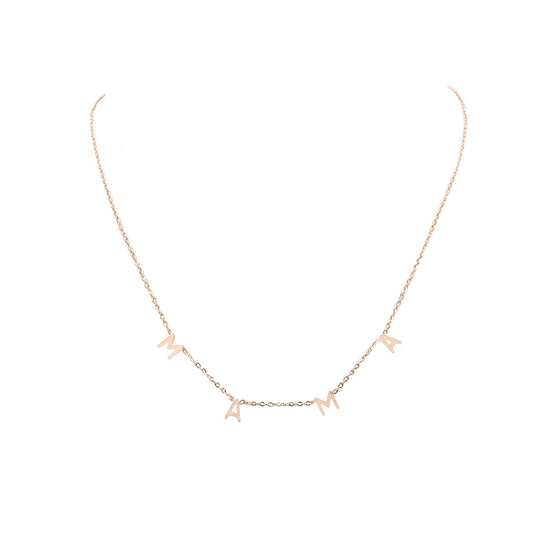 Mama Collection - Rose Gold Letter Necklace