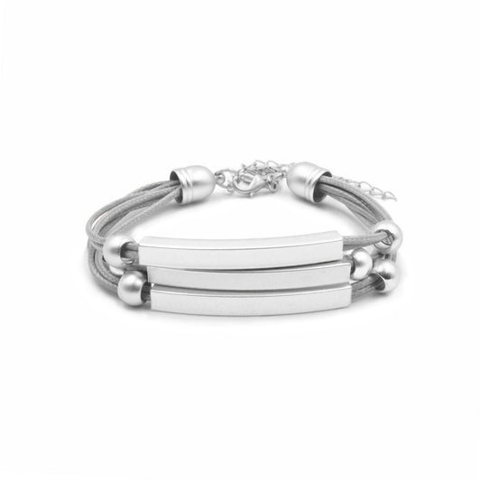 Metallic Collection - Silver Slate Bracelet