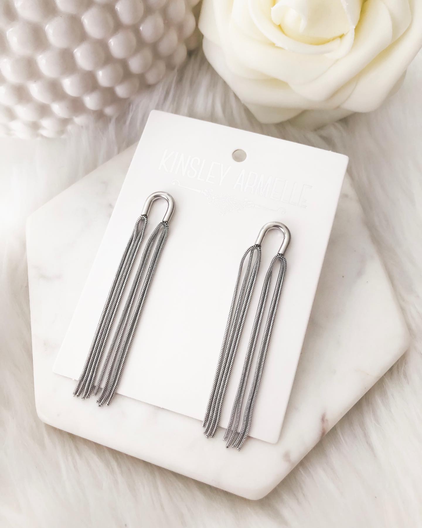 Poppy Collection - Silver Earrings