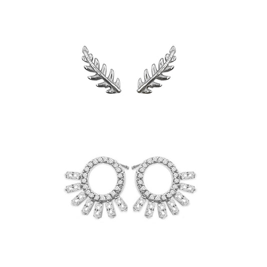 Silver Artemis Earrings Set