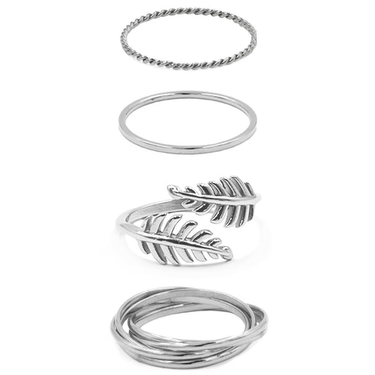Silver Myla Ring Set