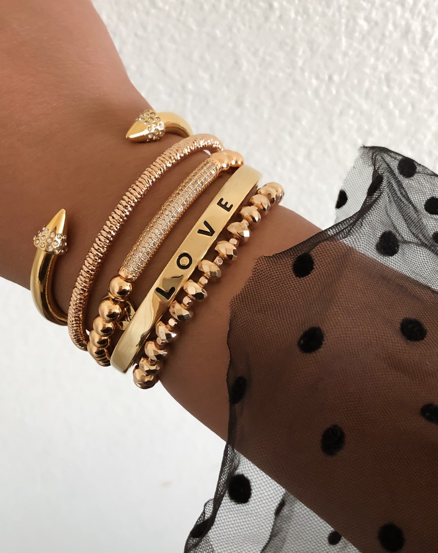 Spike Collection - Gold Bling Bracelet