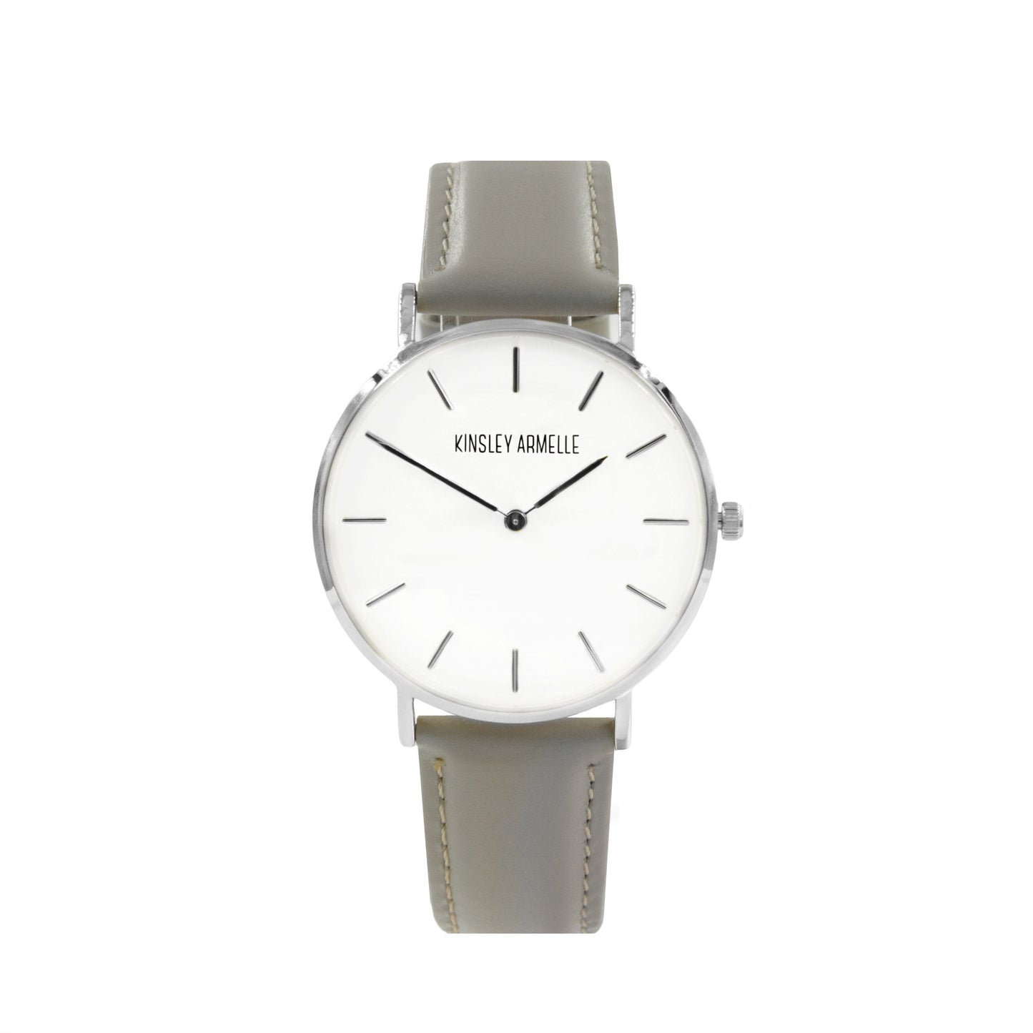 Tempus Collection - Silver Ashen Taupe Leather Watch